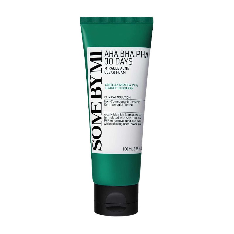 SOME BY MI AHA BHA PHA 30 Days Miracle Acne Clear Foam Euphoria Cosmetics Australia